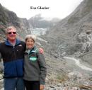 Gail & Tony at the face of Fox Glacier